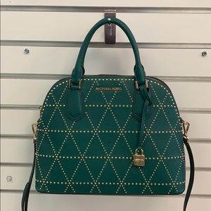Michael Kors Adele studded satchel